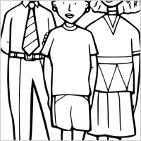 Children Clip Art Black And White Free