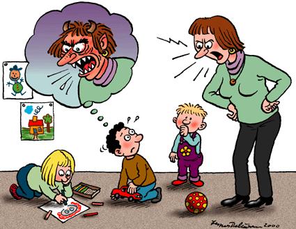 Children Playing At School Cartoon