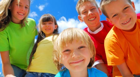 Children Playing At School Outside