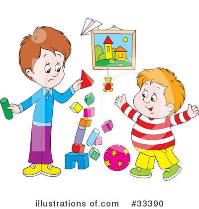 Children Playing Cartoon Clip Art