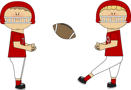 Children Playing Football Clipart