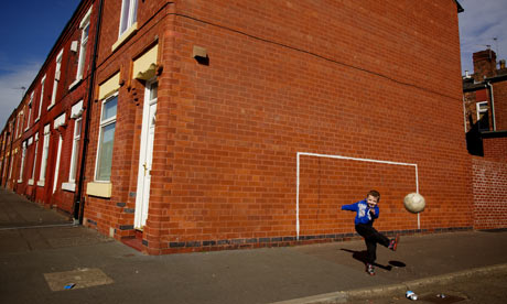 Children Playing Football In Street