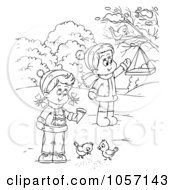 Children Playing Outside Coloring Page