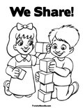 Children Playing Together Coloring Pages