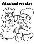 Children Playing Together Coloring Pages