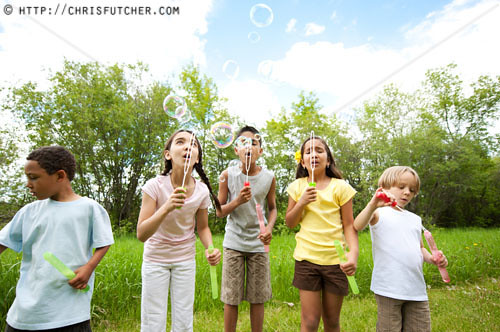 Children Playing Together Outside