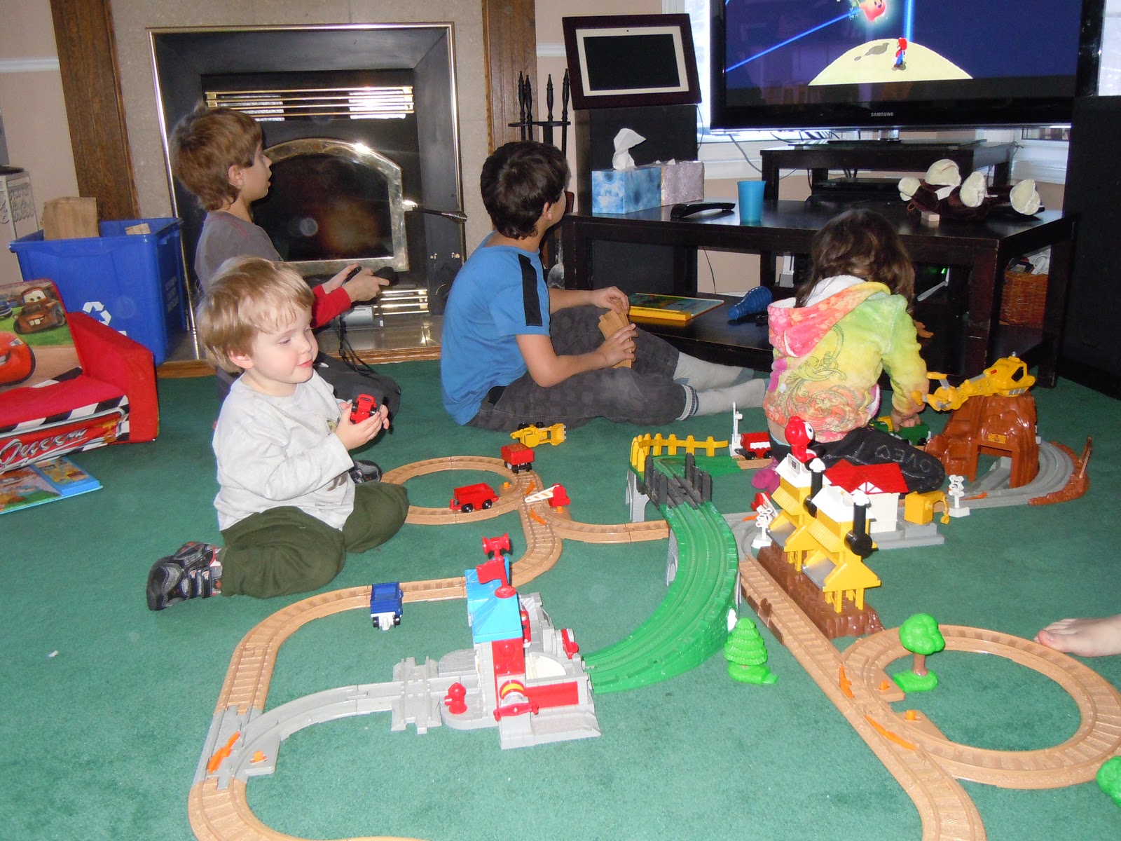 Children Playing Together With Toys