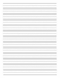 Childrens Lined Writing Paper Template