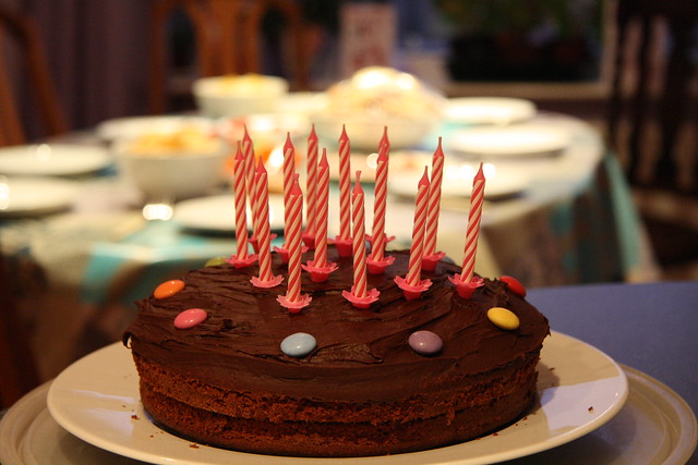 Chocolate Birthday Cakes With Candles