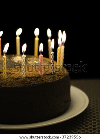 Chocolate Birthday Cakes With Candles