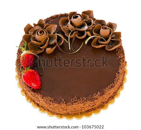 Chocolate Cake Decorations With Strawberries