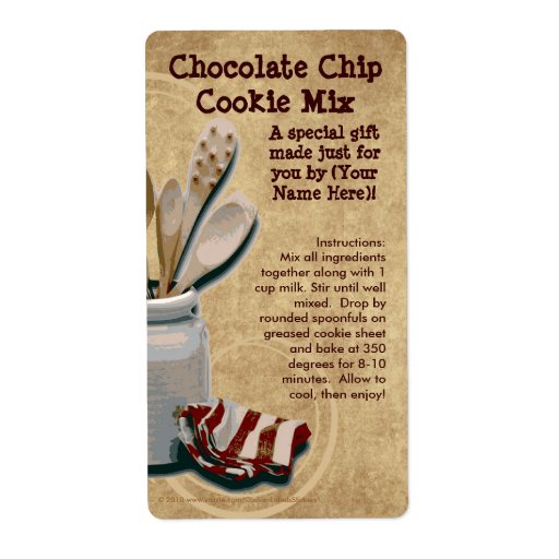 Chocolate Chip Cookies In A Jar Gift Tags