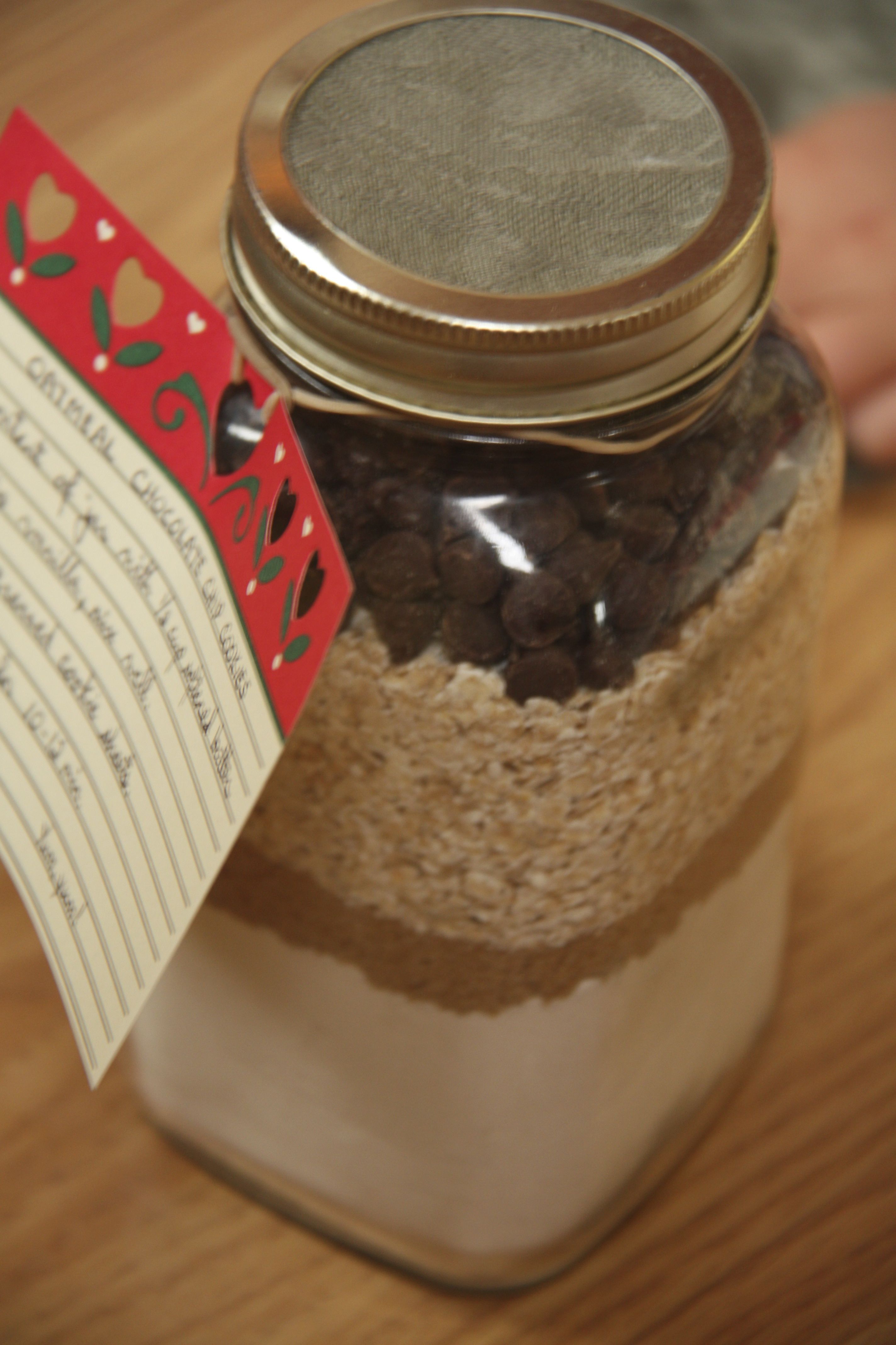 Chocolate Chip Cookies In A Jar Recipe Card