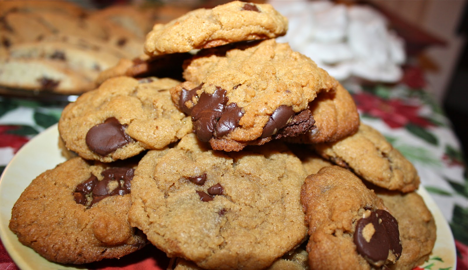 Chocolate Chip Cookies On A Plate