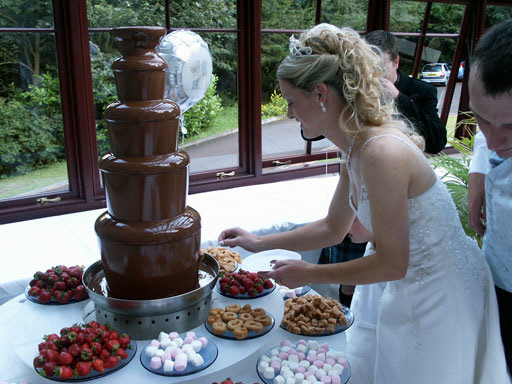 Chocolate Fountain Wedding Cake