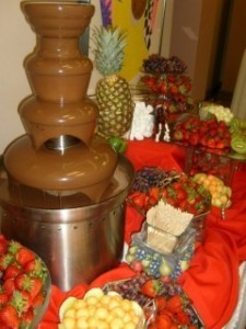 Chocolate Fountain Wedding Cake