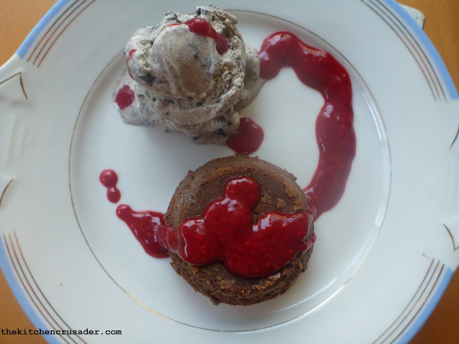 Chocolate Ice Cream Cake Roll With Raspberry Coulis