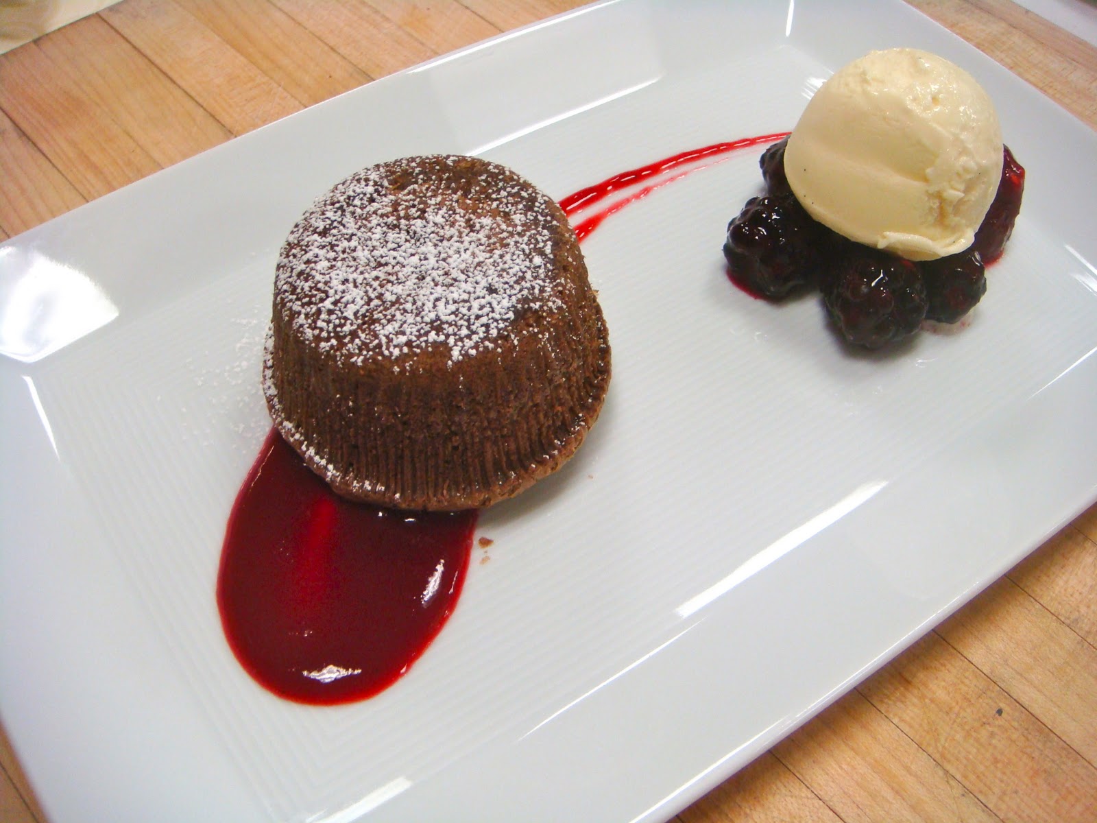 Chocolate Ice Cream Cake Roll With Raspberry Coulis