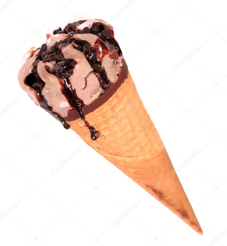 Chocolate Ice Cream Cone