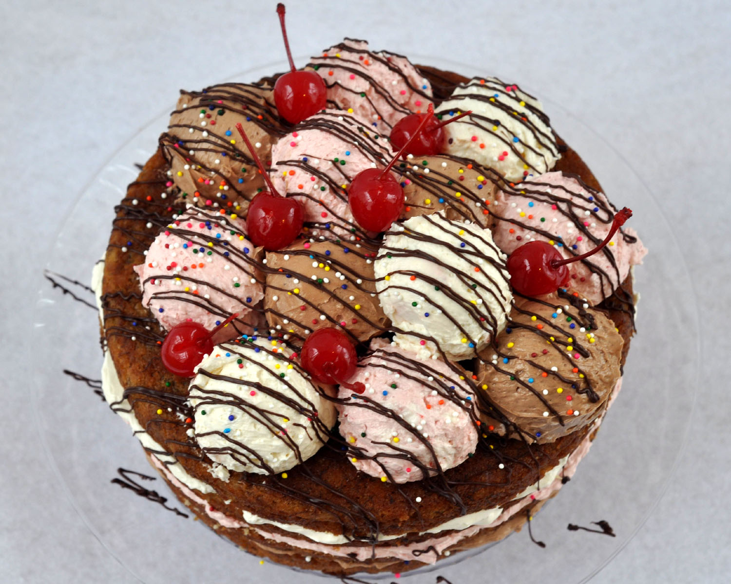 Chocolate Ice Cream Cone With Sprinkles