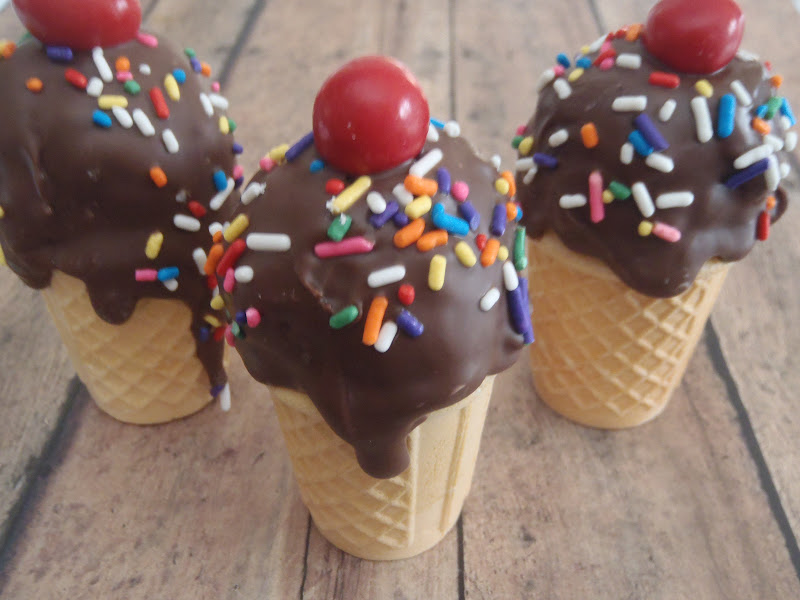 Chocolate Ice Cream Cone With Sprinkles