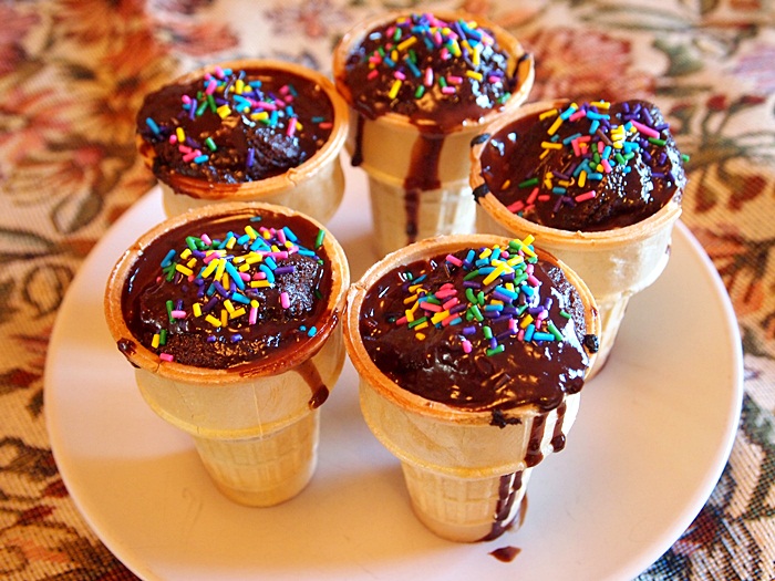 Chocolate Ice Cream Cone With Sprinkles