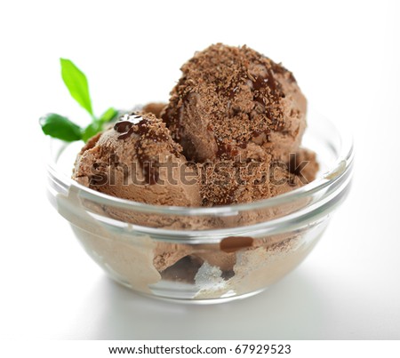 Chocolate Ice Cream In A Bowl