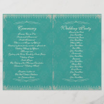 Christian Wedding Ceremony Program Template