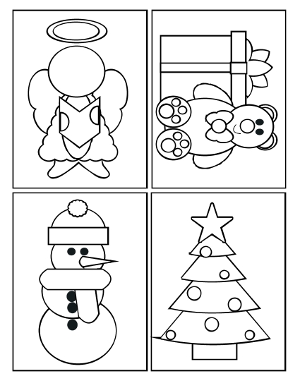 Christmas Cards Designs To Color