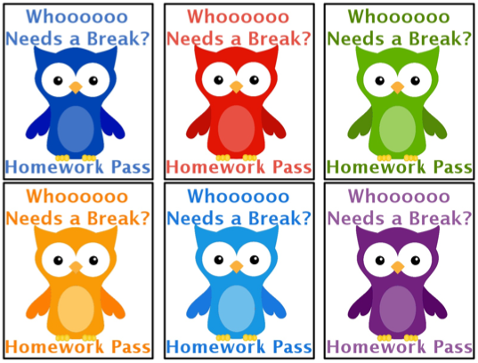 Christmas Homework Pass Printables