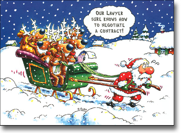 Christmas Lawyer Cartoon