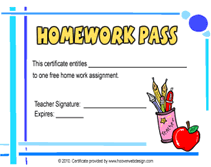 Christmas No Homework Pass