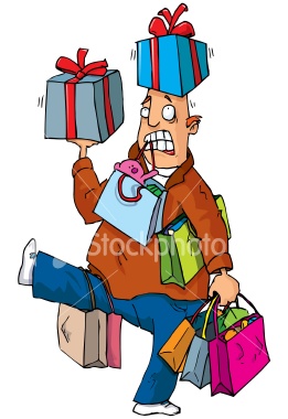 Christmas Shopping Cartoon