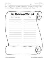 Christmas Shopping List Template