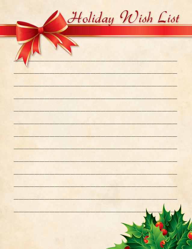 Christmas Shopping List Template