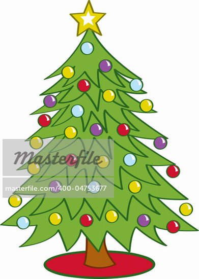 Christmas Tree Decorations Cartoon