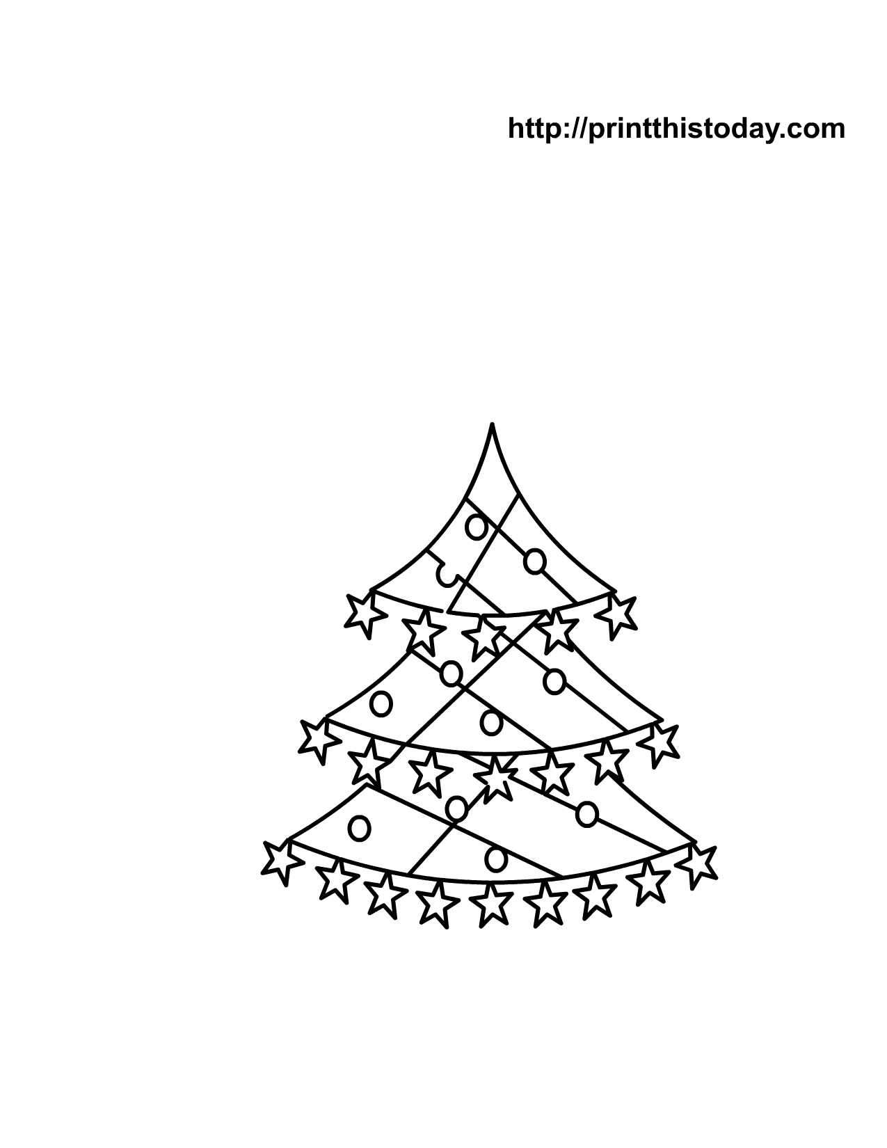 Christmas Tree Pictures For Kids To Colour In