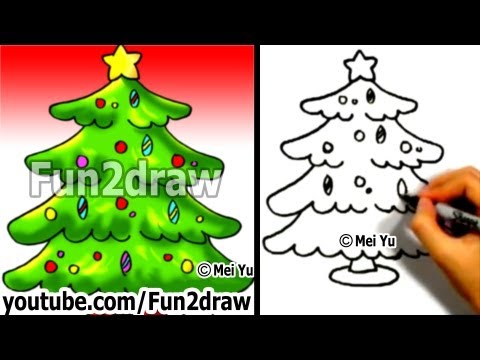 Christmas Tree Pictures For Kids To Draw