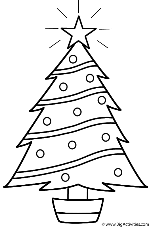 Christmas Tree Pictures To Color