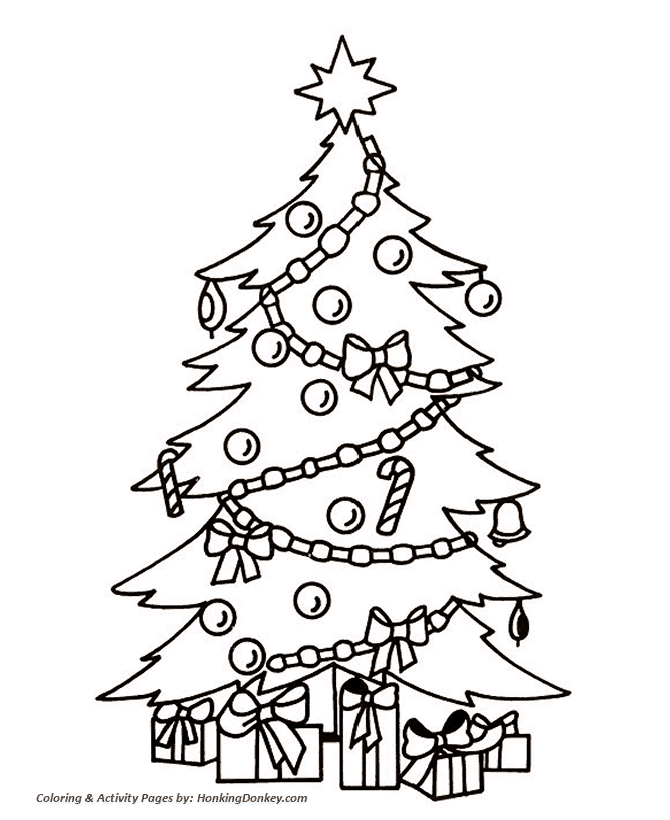 Christmas Tree Pictures To Color