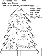 Christmas Tree Pictures To Colour In