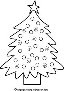 Christmas Tree Pictures To Colour In