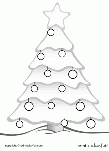 Christmas Tree Pictures To Print And Color