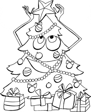 Christmas Tree Pictures To Print And Color