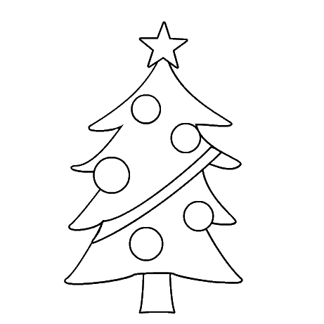 Christmas Tree Pictures To Print And Color