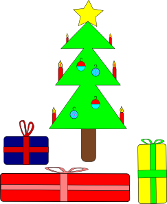 Christmas Tree With Presents Clipart