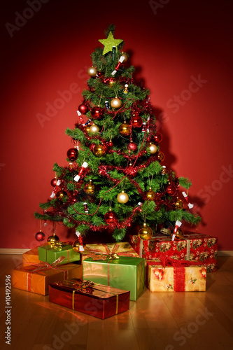 Christmas Tree With Presents Underneath