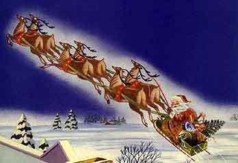 Christmas Wallpaper Santa Sleigh