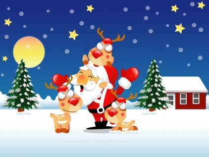 Christmas Wallpaper Santabanta