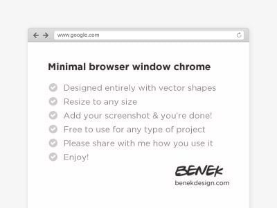 Chrome Browser Window Psd